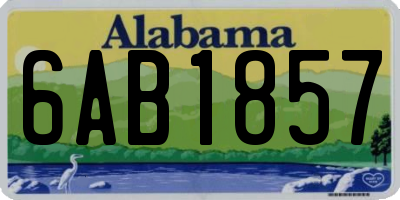 AL license plate 6AB1857