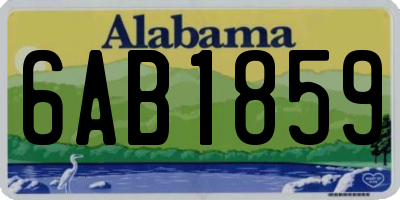 AL license plate 6AB1859
