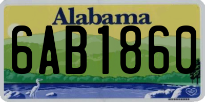 AL license plate 6AB1860