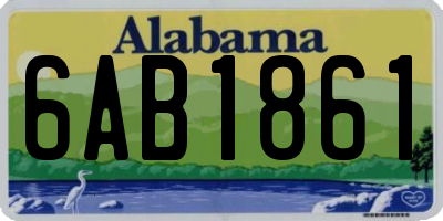 AL license plate 6AB1861