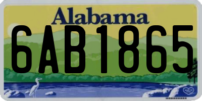 AL license plate 6AB1865