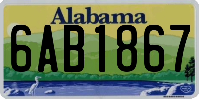 AL license plate 6AB1867