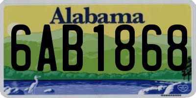 AL license plate 6AB1868