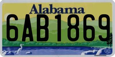 AL license plate 6AB1869