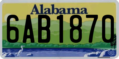 AL license plate 6AB1870