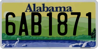 AL license plate 6AB1871