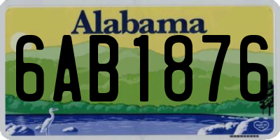 AL license plate 6AB1876