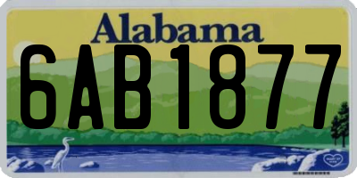 AL license plate 6AB1877