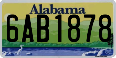 AL license plate 6AB1878