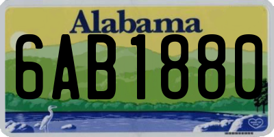 AL license plate 6AB1880