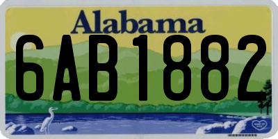 AL license plate 6AB1882