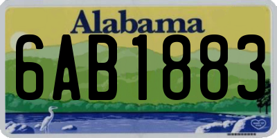 AL license plate 6AB1883
