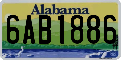 AL license plate 6AB1886