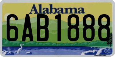 AL license plate 6AB1888