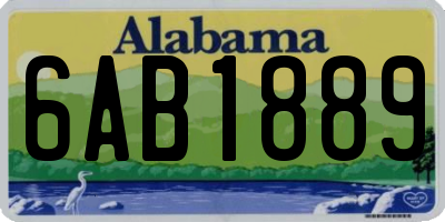AL license plate 6AB1889