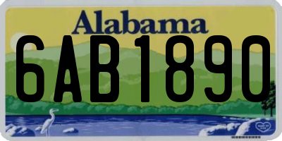 AL license plate 6AB1890