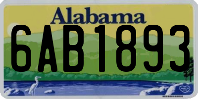 AL license plate 6AB1893