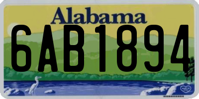 AL license plate 6AB1894