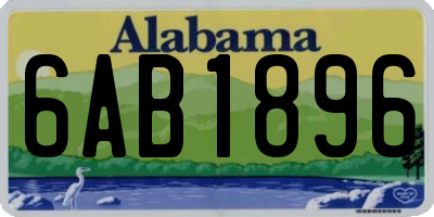 AL license plate 6AB1896