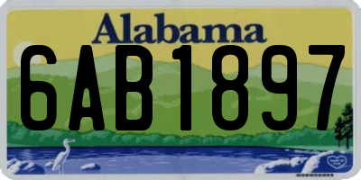 AL license plate 6AB1897