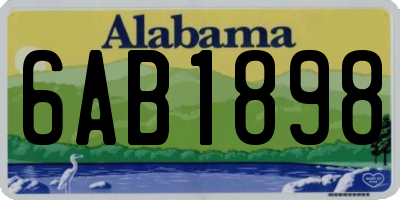 AL license plate 6AB1898