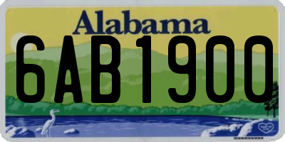 AL license plate 6AB1900