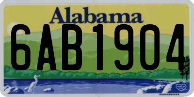 AL license plate 6AB1904