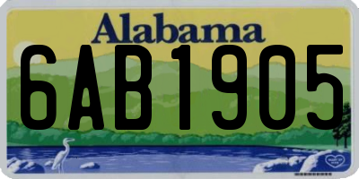 AL license plate 6AB1905