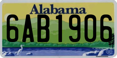 AL license plate 6AB1906