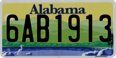 AL license plate 6AB1913