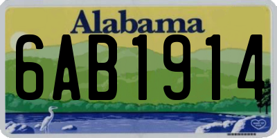 AL license plate 6AB1914