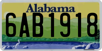 AL license plate 6AB1918