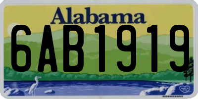 AL license plate 6AB1919