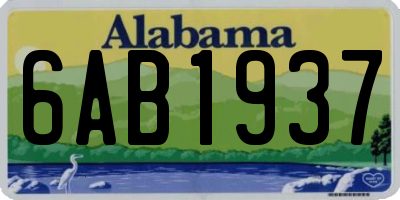 AL license plate 6AB1937