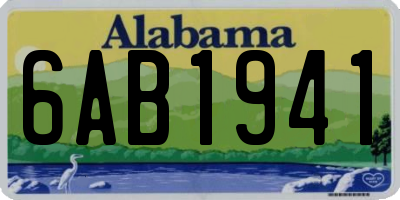 AL license plate 6AB1941