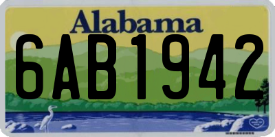 AL license plate 6AB1942