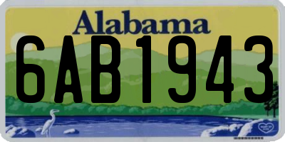 AL license plate 6AB1943