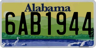 AL license plate 6AB1944