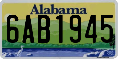 AL license plate 6AB1945