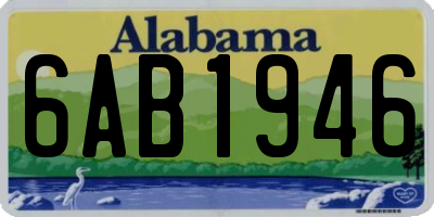 AL license plate 6AB1946