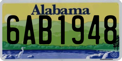 AL license plate 6AB1948