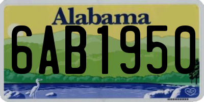 AL license plate 6AB1950