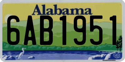 AL license plate 6AB1951