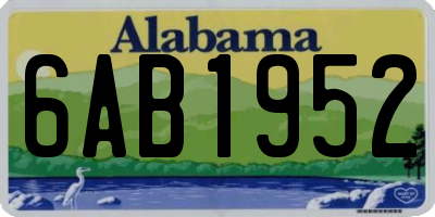 AL license plate 6AB1952