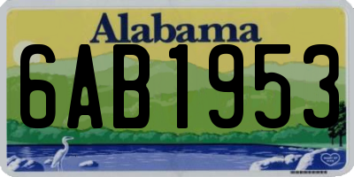 AL license plate 6AB1953