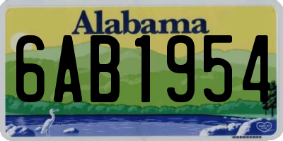 AL license plate 6AB1954
