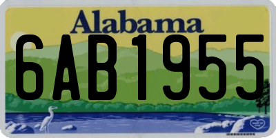 AL license plate 6AB1955