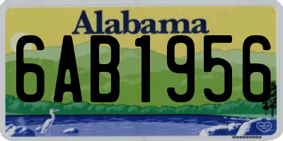 AL license plate 6AB1956
