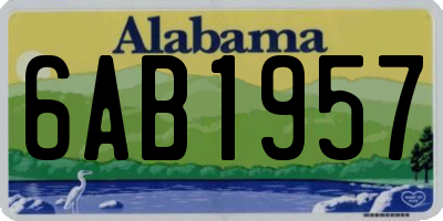 AL license plate 6AB1957