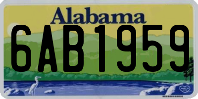 AL license plate 6AB1959